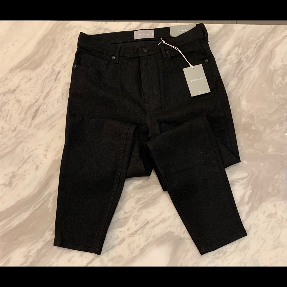 COPY - EVERLANE BLACK STRAIGHT LEG DENIM SZ 31 WO…